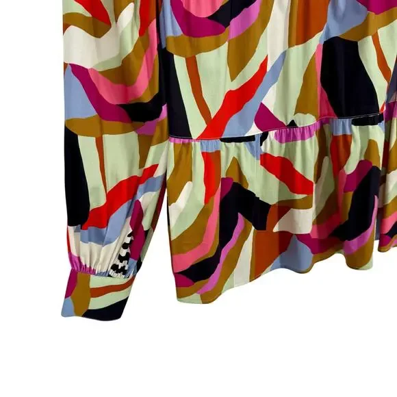 Tuckernuck Crosby by Mollie Burch Medium Wearable Art Blouse Shirt Top Formal - Picture 5 of 9
